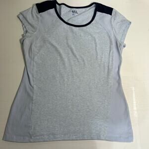 NYL New York Laundry Blue Short Sleeve Shirt XL Cotton Spandex